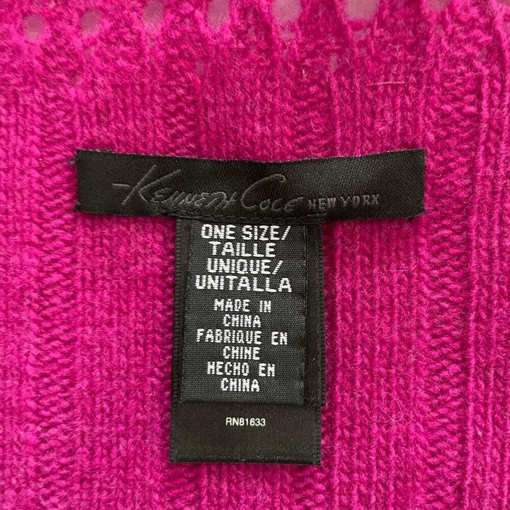 Kenneth Cole - Wool & Cashmere Multi Use Pointelle Knit Scarf - Picture 6 of 7